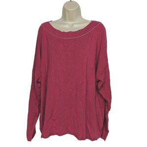 Lane Bryant Pink Sparkly Pullover Sweater 26 28